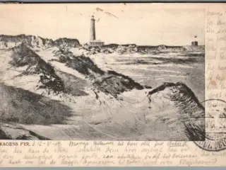 Skagen Fyr - Postkort - Brugt