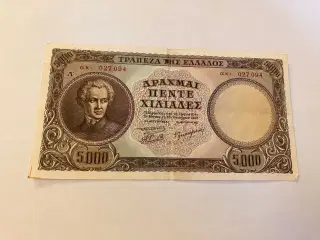 5000 Drachmai 1950 Greece