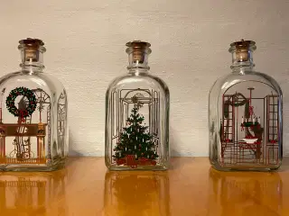 Holmegaard 6 juleflasker, 1984-1989 + 2, kr. 450,-