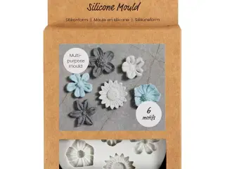 Silikoneform, Blomst, H: 0,5 cm, L: 1,5-2,5 cm, 1 stk.