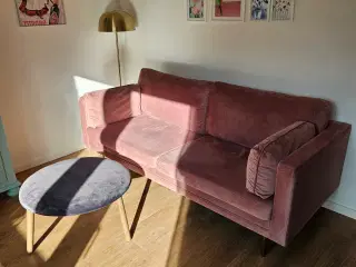 Flot moderne velour sofa i rosa