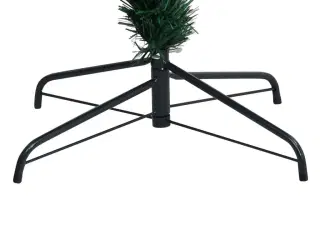 Kunstigt juletræ med fod 120 cm fiberoptik grøn