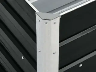 Forhøjet plantekasse 240x40x77 cm galvaniseret stål antracitgrå