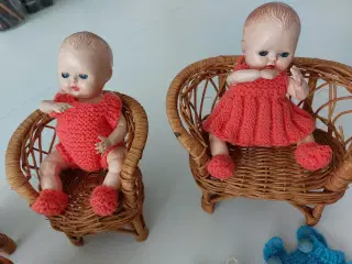 Rosebuddukker med møbler og tøj