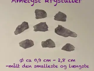 8 små ametyst krystaller