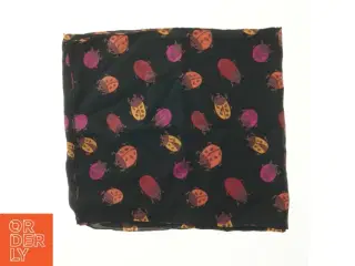 Vintage Charlotte Sparre Silke tørklæde med mariehøns (str. 35x155 cm)