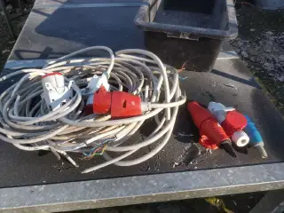 Vægudtag / Kraftstik med div kabel og dåse 2 goo e