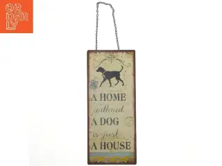 Vægskilt med citat om hunde fra Lafinesse (str. 30,5x13 cm)