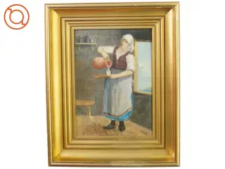 Maleri med guldramme (str. 46 x 37 x 6 cm)