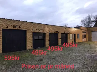 Garage udlejes 15 m2