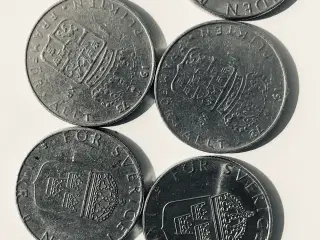 1 KR Sverige 1971-73 & 1977-2000 (mønter)