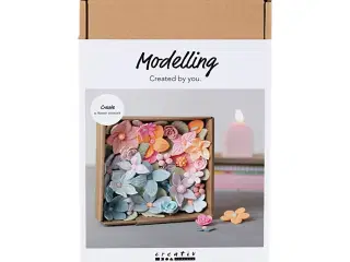 DIY Kit Modellering, Blomster, pastelfarver, 1 pk.