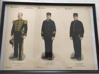 Stort C.L. Seifert billede med 3 uniform