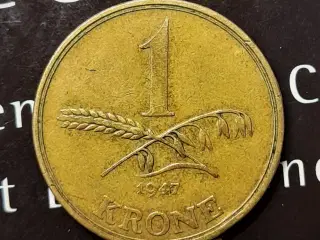 1 KR KRONE 1947 - Christian X