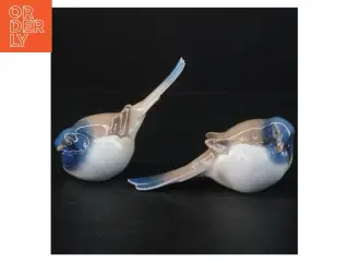 Porcelænsfugle fra B&G (str. 12 x 5 x 9 cm og 13 x 5 x 5,5 cm)