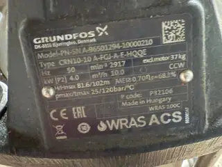 Grundfos CRN 10-10 A-FGJ-A-E-HQQE 4kW Rustfri