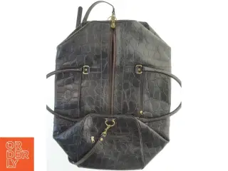 Stor Mulberry Læder Rejsetaske med krokodillemønster (str. 62x48 cm)