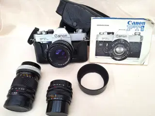 CANON FTb (QL)  spejlrefeks camera  med 2 linser