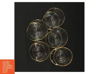 Vintageglas med guldkant (str. 8 x 5 cm)