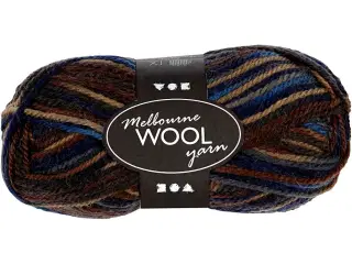 Melbourne Uldgarn, L: 92 M, brun harmoni, 50g/ 1 ngl.