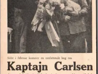 Kaptajn Carlsen - Flying Enterprise - Reklame for bog - Ubrugt