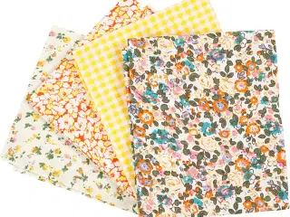 Patchworkstof, str. 45x55 cm, 100 g, gul, 4stk./ 1 bdt.