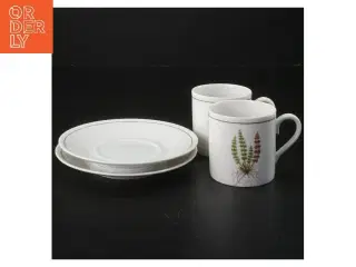 Kaffekopper og underkopper fra Tirschenreuth (str. Ø 13xh7 cm)