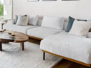 Eksklusiv Håndlavet L-Sofa i Minimalistisk Design