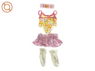 Bamsetøj med strand tema og peter plys pandebånd fra Build a Bear