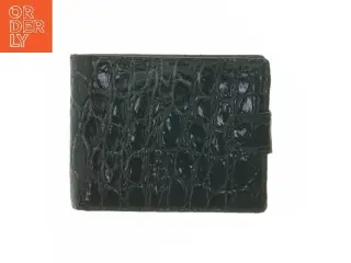Sort krokodillemønstret pung (str. 12x9,5 cm)