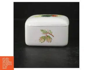 Porcelænsdåse med låg fra Lyngby (str. 12x10 cm)