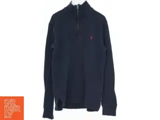 Mørkeblå sweatshirt med lynlås fra Polo (str. 152)