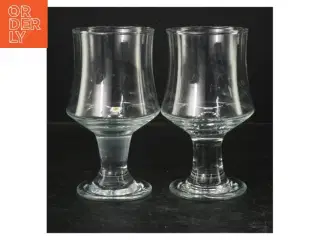 Holmegaard skibsglas (str. Ø. 7,5 cm. længde, 15 cm)