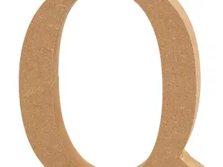 Bogstav, Q, H: 8 cm, tykkelse 1,5 cm, 1 stk.