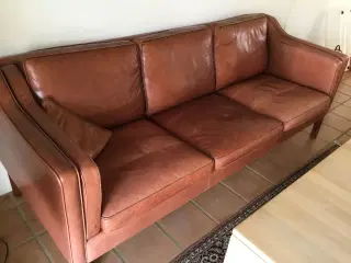  Lædersofa 3 Pers.