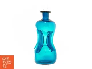 Blå glas vase (str. 24 cm)