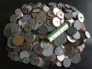 Diverse danske mønter 1,35 kg