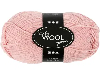 Babygarn, L: 172 M, støvet rosa, 50g/ 1 ngl.