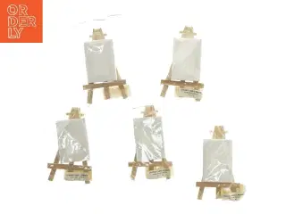 Mini staffeli/bord med lærred (str. 5 stk 5x7 cm)