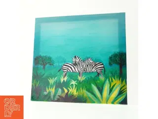 maleri af to zebraer (str. 40 x 40)