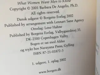 HVAD MÆND BØR VIDE OM KVINDER, Barbara De Angelis 