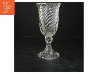 Glas vase med snoet design (str. 23x11 cm)