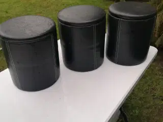 3 stk sorte skamler med sort nappa 