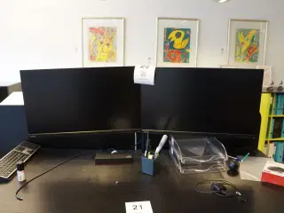 2 stk. skærme & Dock, m.v. LENOVO