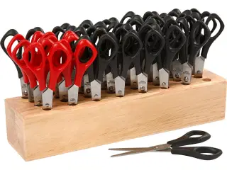 Skolesakse med Holder, L: 14 cm, rund, 1 sæt