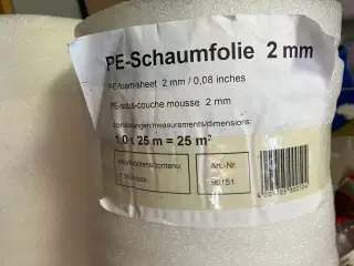 PE Skumfolie underlag til laminatgulv. 2 mm. 