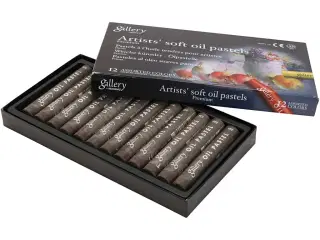 Gallery Oliepastel, L: 7 cm, diam. 11 mm, tykkelse 11 mm, burnt umber, 12stk./ 1 pk.