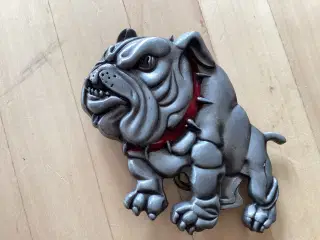 Stort bælte spænde med Engelsk Bulldog 