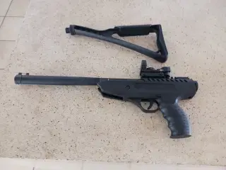 Luftpistol/gevær med rødpunkt sigte