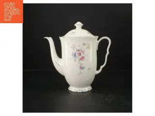 Porcelæn te-kande med blomstermotiv fra Epiag (str. 22 cm)